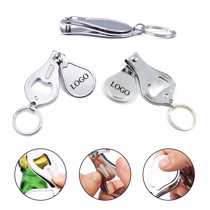 Full Color 3 in 1 Keychain Tool Bottle Opener Nail Clipper