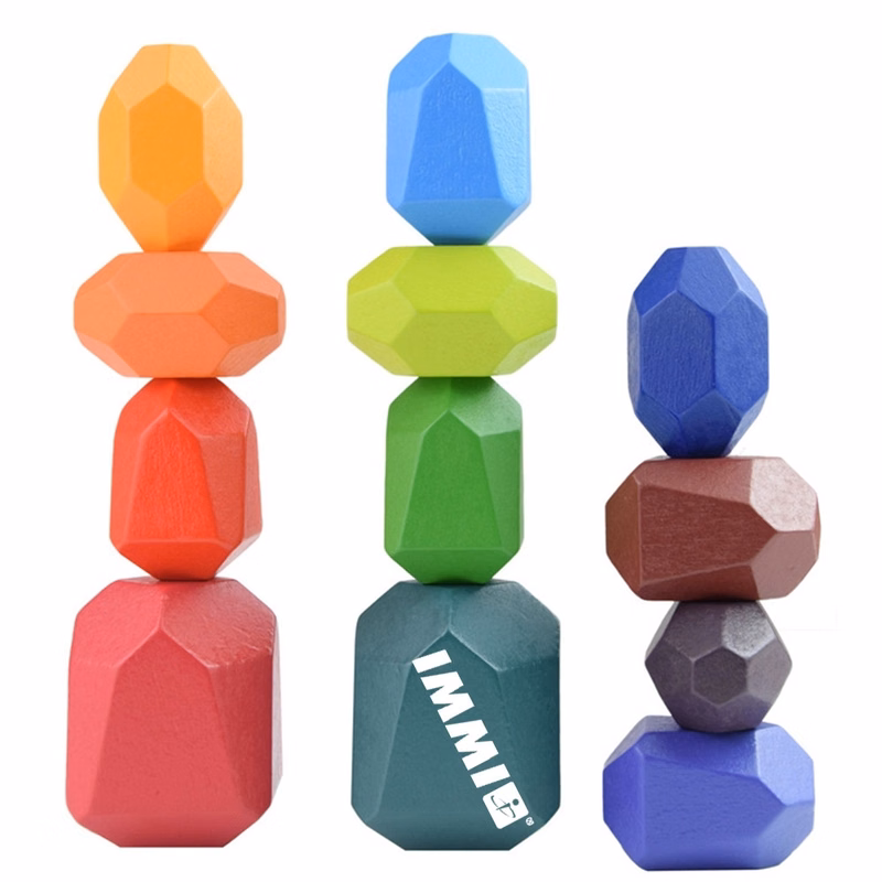 Stacking Stones Toy Wooden Rock