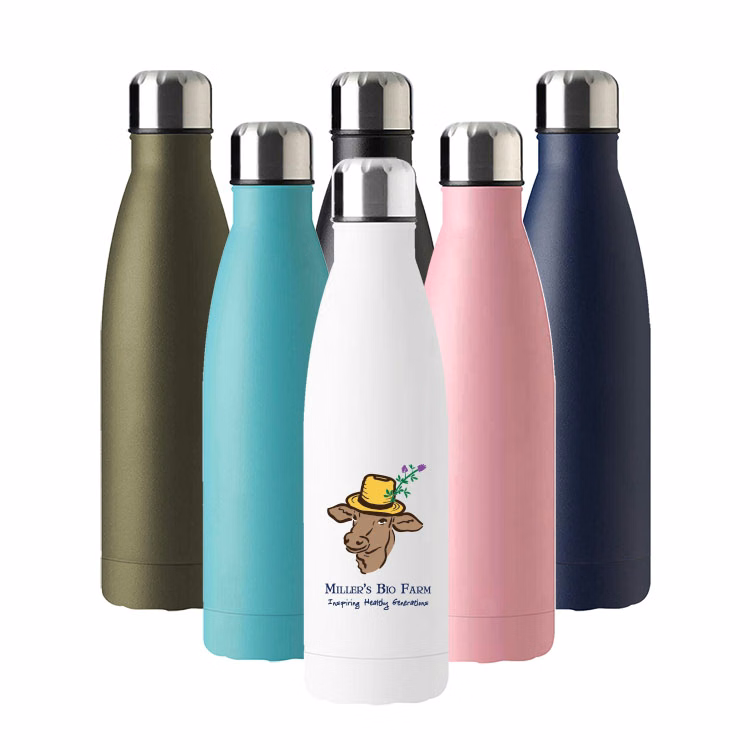 17 oz. Vacuum Stainless Steel Cola Shape Bottle