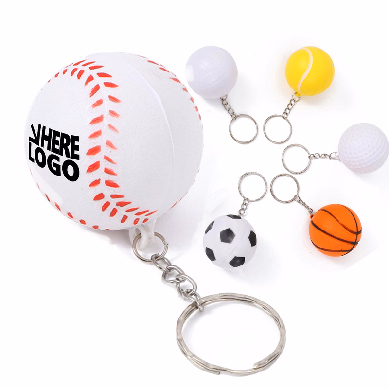 MOQ 20 Golf Ball Stress Reliever Keychain