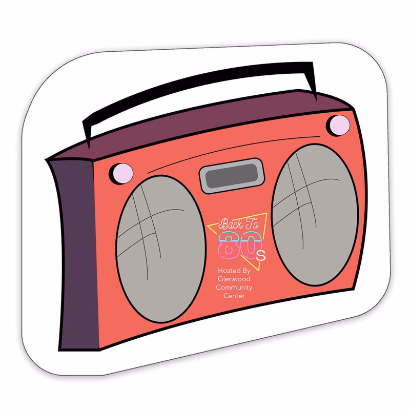 Boombox Shaped NoteKeeper™ Magnet 35 Mil