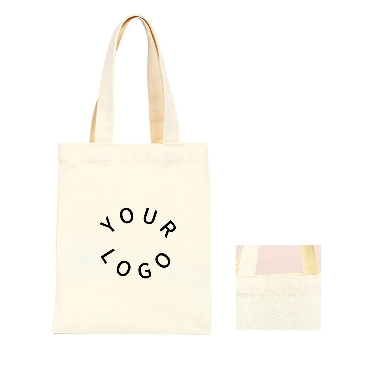 Canvas Tote Bag with Spacious Interior for Daily Use, custom tote bag with logo imprint 1