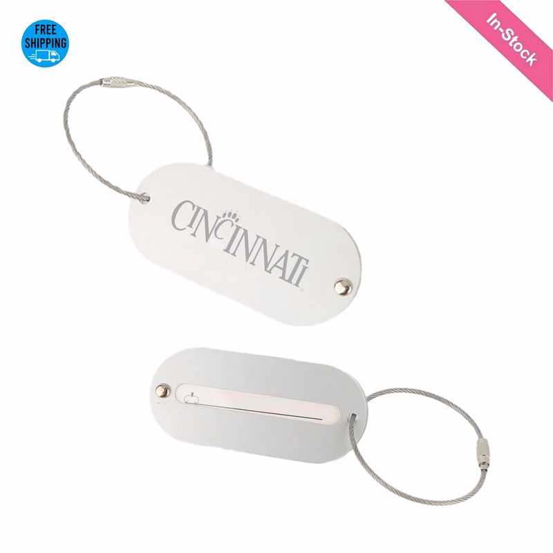 Oval Aluminum Luggage Tag