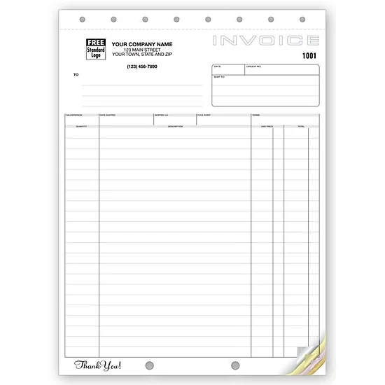 Shipping Invoices, Classic Design, Large 1
