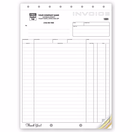Shipping Invoices, Classic Design, Large