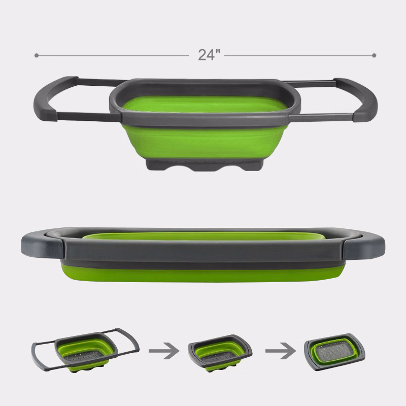 Collapsible Colander w/ Adjustable Arm