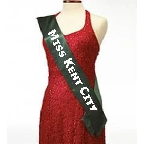 Hunter Green Custom Pageant Sash 1