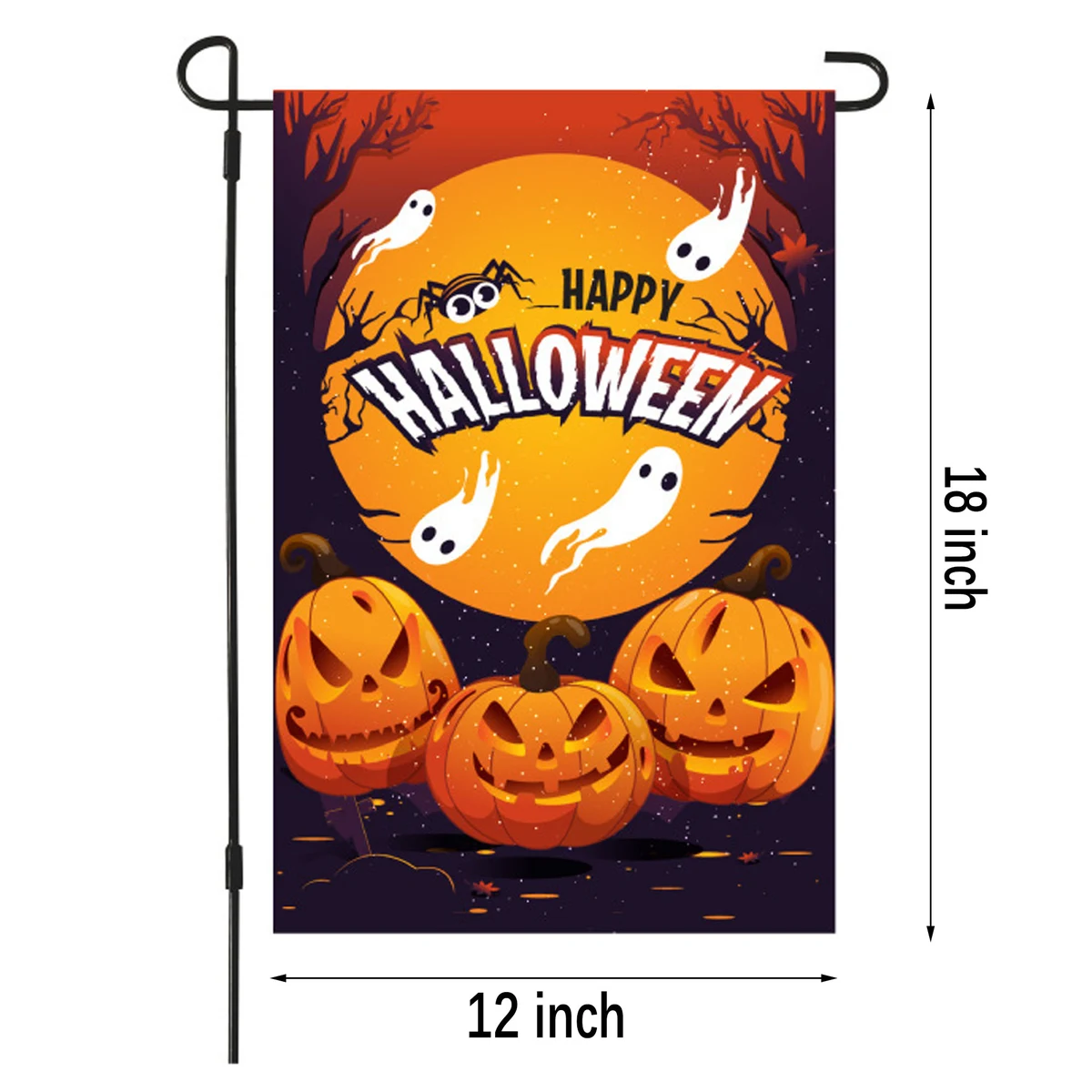 12" x 18" Halloween Garden Flag 1