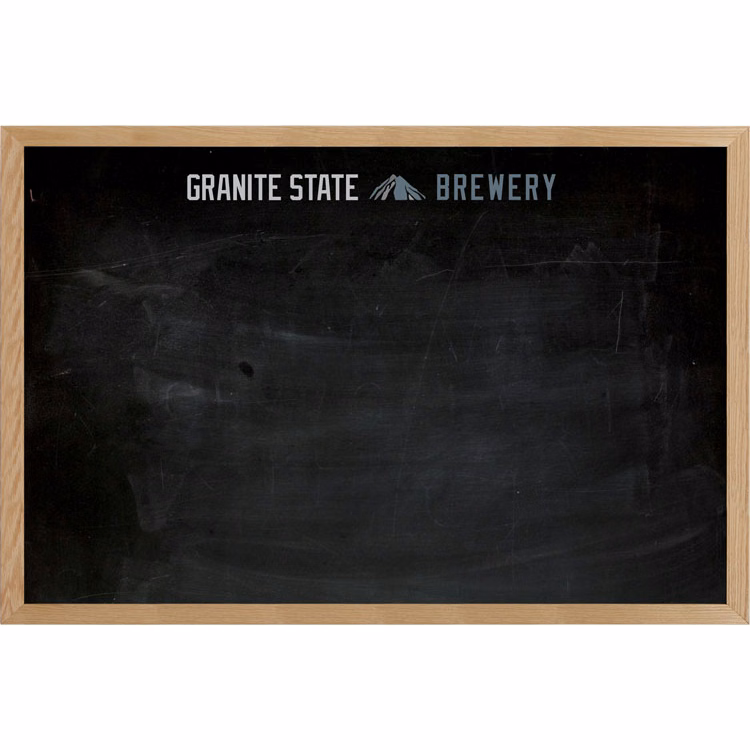 Oak Frame Wall Chalkboard - 36"w x 24"h