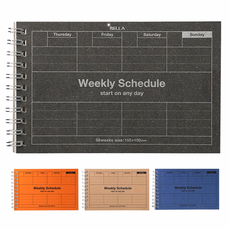 Weekly Schedule Notebook Paper Handbook For Office Matters