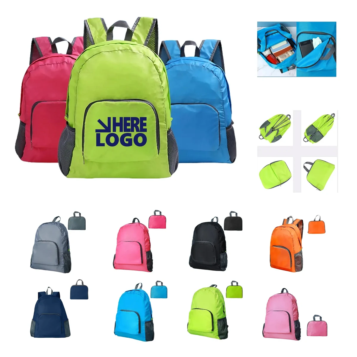 Travel Lightweight Foldable Waterproof Backpack MOQ50 1