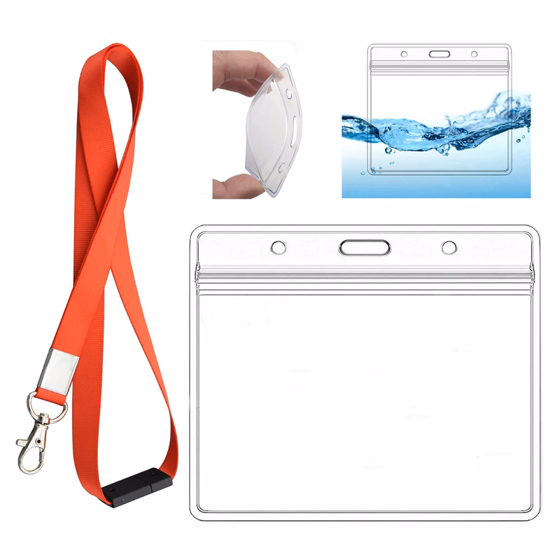 Breakaway Lanyard And Clear WaterproofBadge Holder