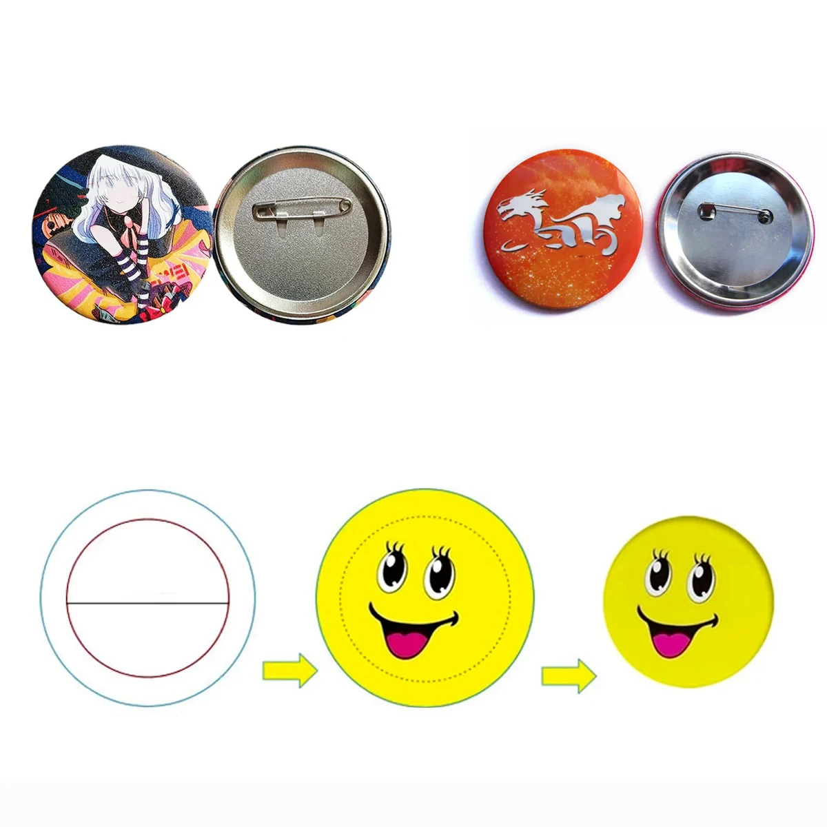 Customizable Tin Badge Creative Round Pin 1