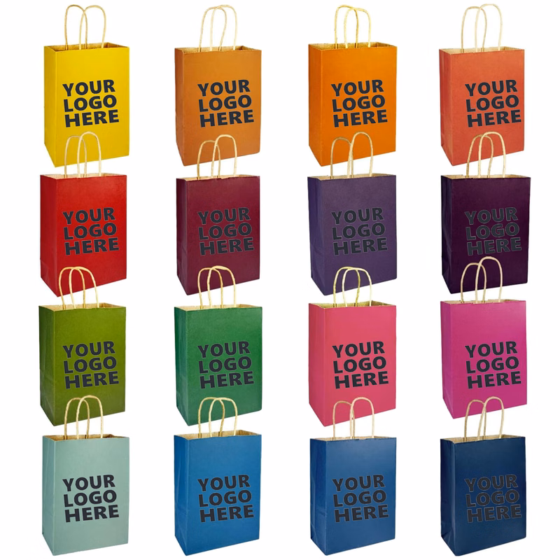 Colorful Kraft Paper Handbag Gift Bag Customization