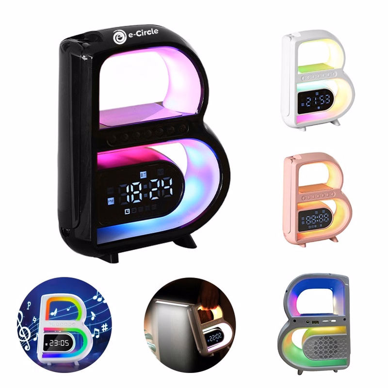 Wireless Charging Audio Ambient Light Alarm Clock