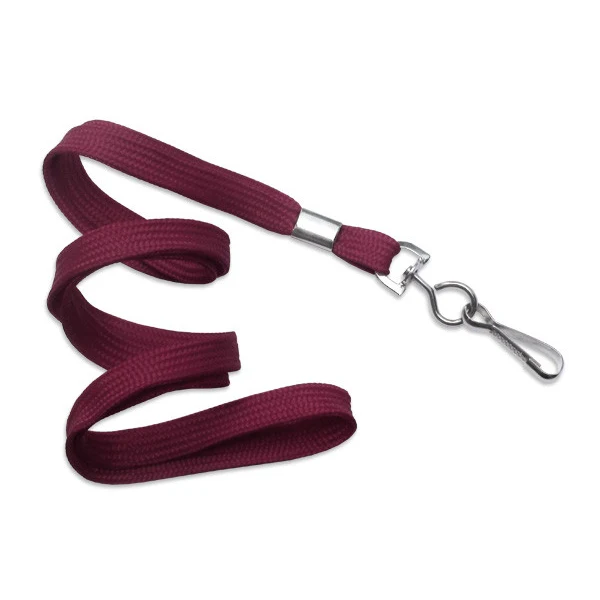 3/8" Blank Lanyard w/Swivel Hook (Maroon Red) 1
