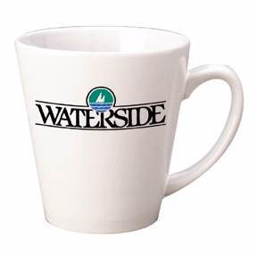 12 oz. White Cafe Latte -Gloss Mug