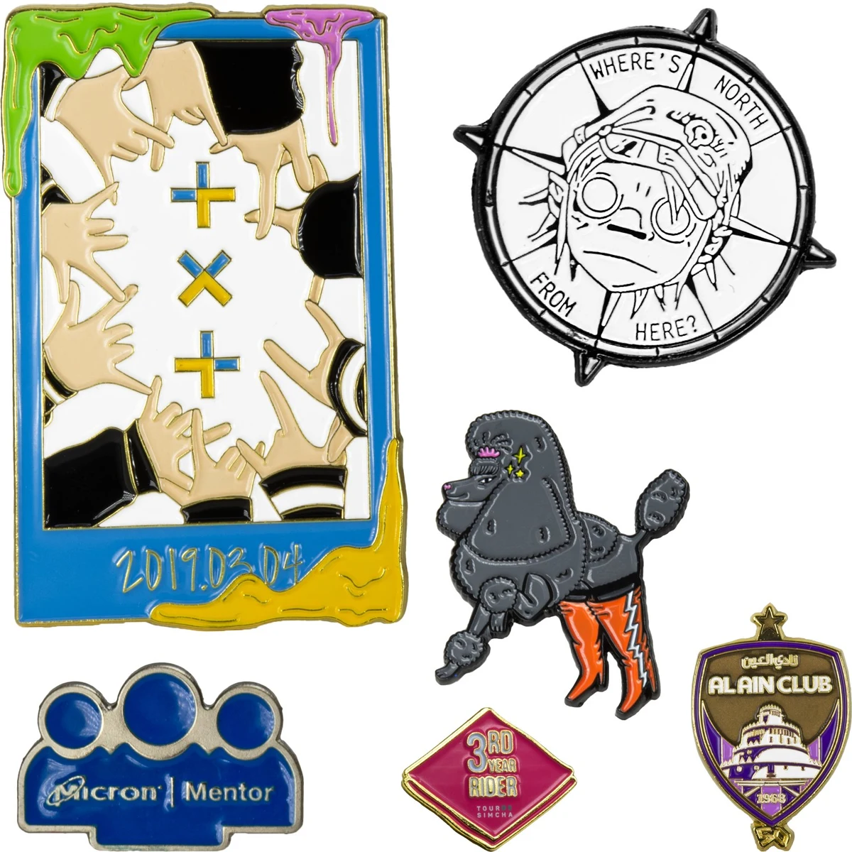 1.5" Soft Enamel Custom Shaped Lapel Pins 1
