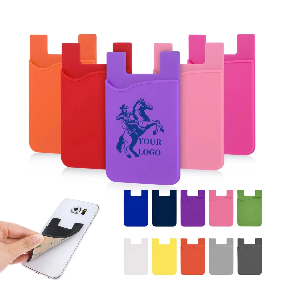 Silicone Mobile Device Pocket Card Holders 1