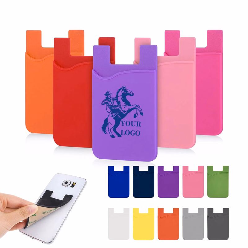 Silicone Mobile Device Pocket Card Holders
