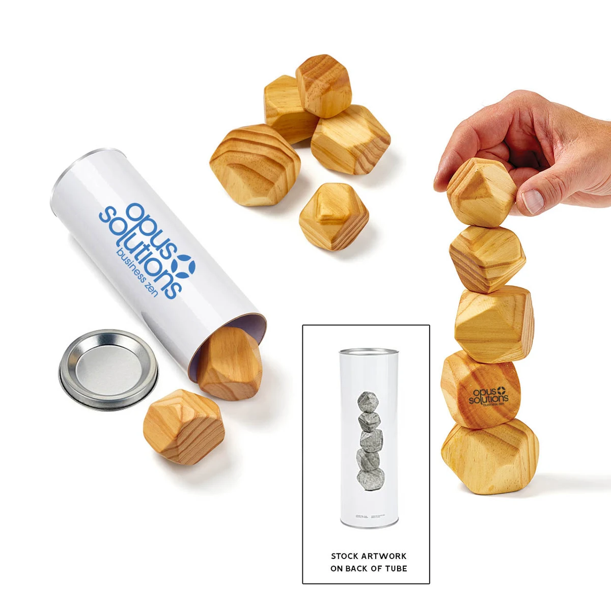 Wooden Stacking Zen Stones 1