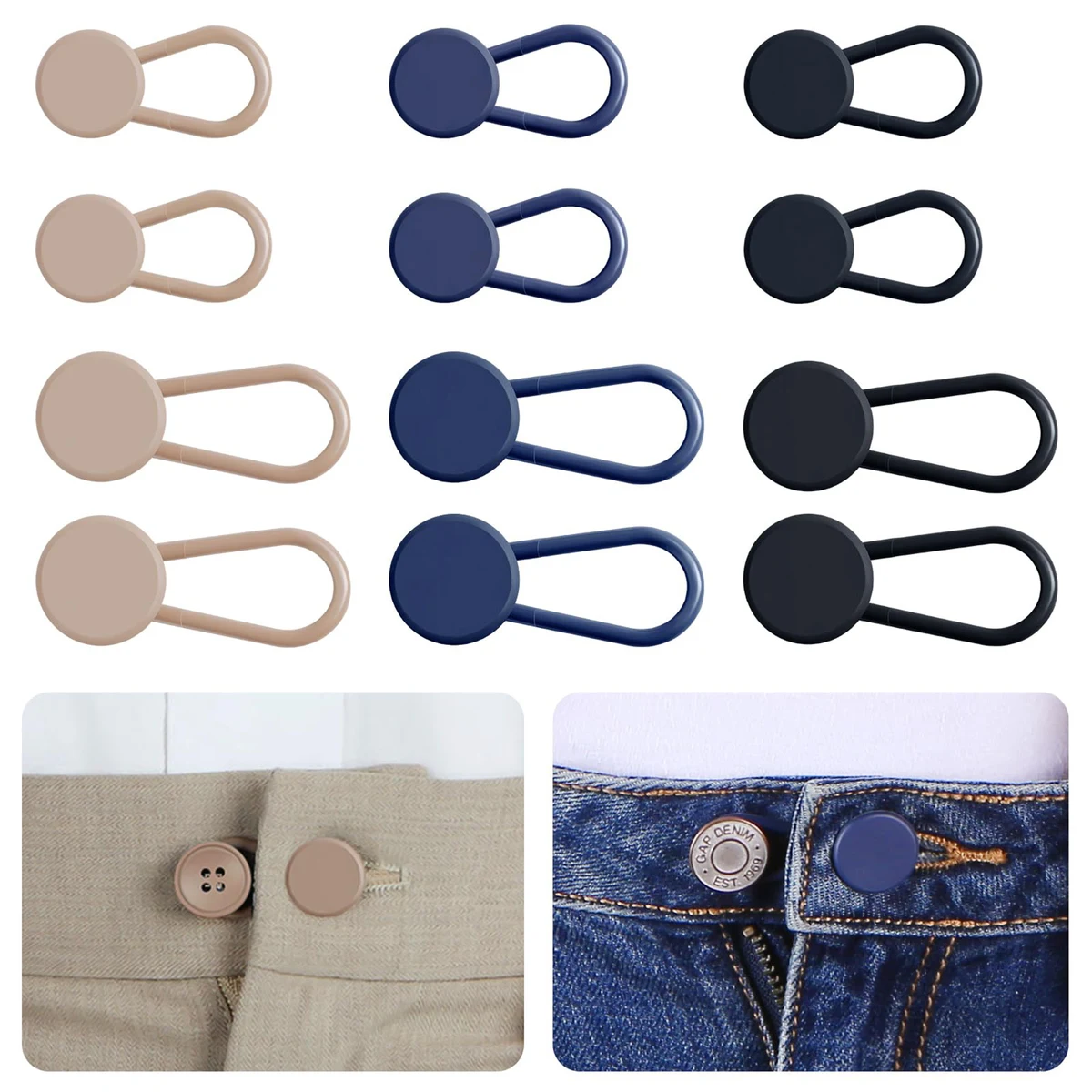 12PCS Button Extenders for Jeans 1