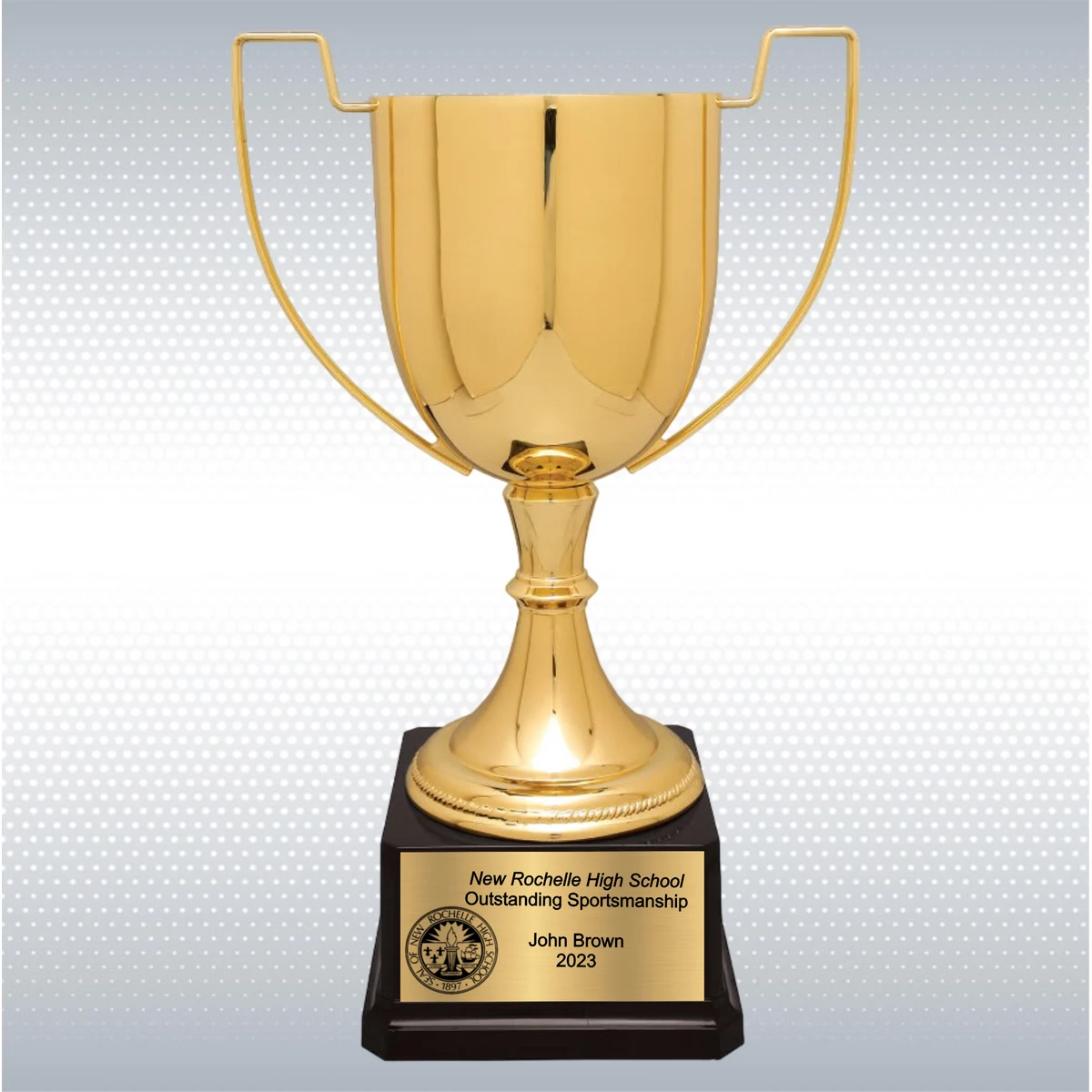 13" Completed Zinc Cup Trophy on Plastic Base 1