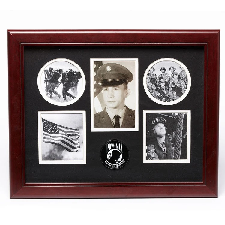 POW MIA Medallion 5 Picture Collage Frame 1