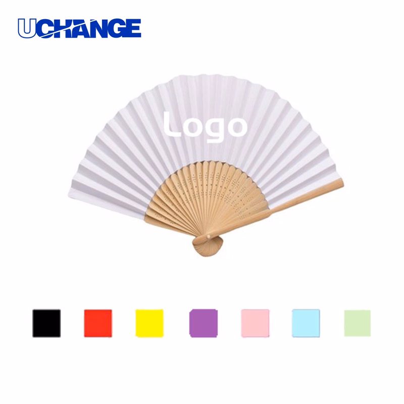 Handheld Paper Folded Bamboo Hand Fan
