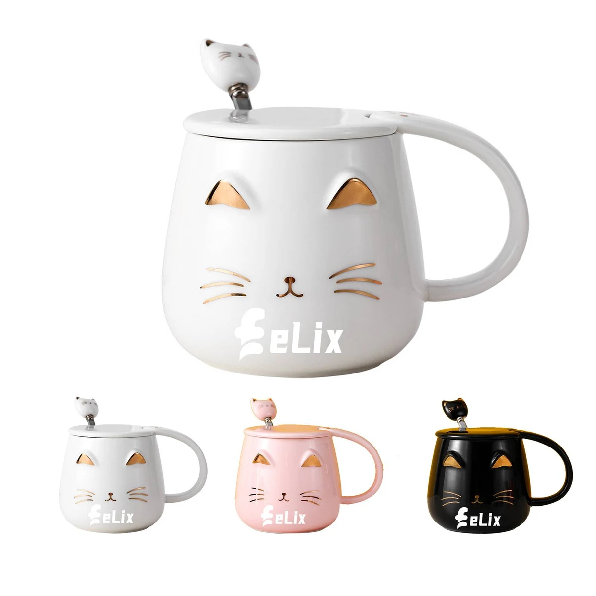 3D Embossed Cat Ceramic Cup 1