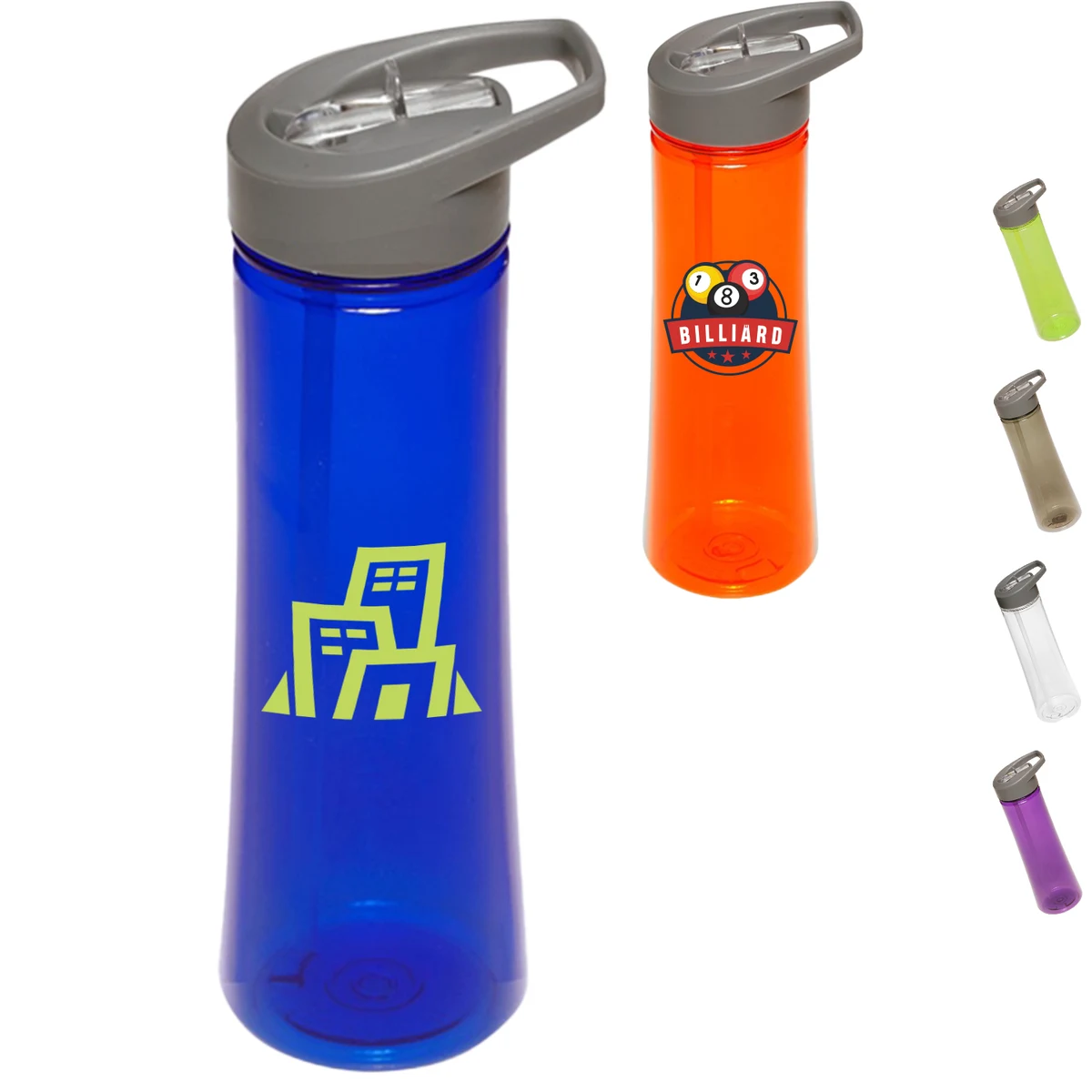 22 oz Sports Bottle w/ Flip top spout Printed Water Bottle 1