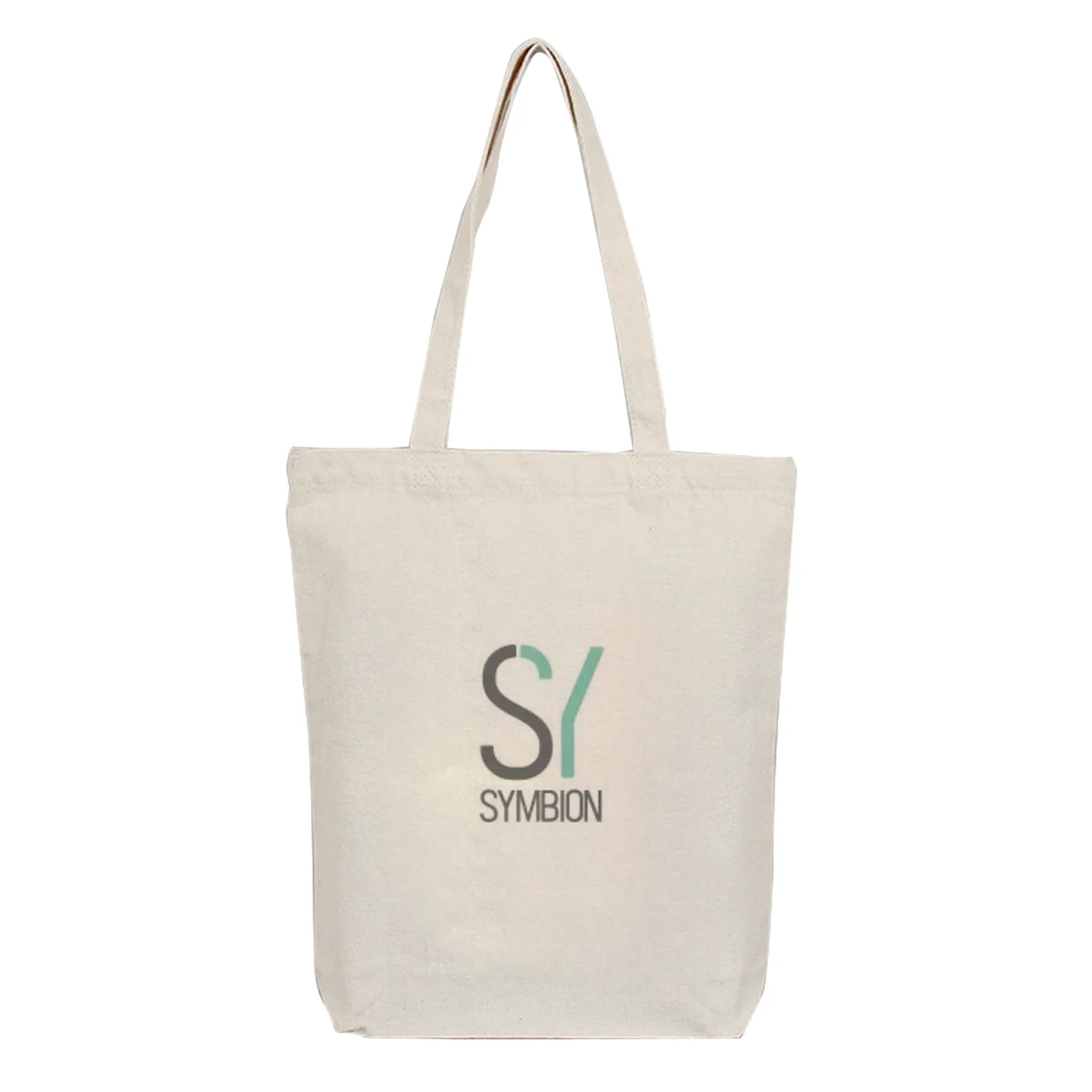 Vertical Natural Colored Canvas Handbag 1