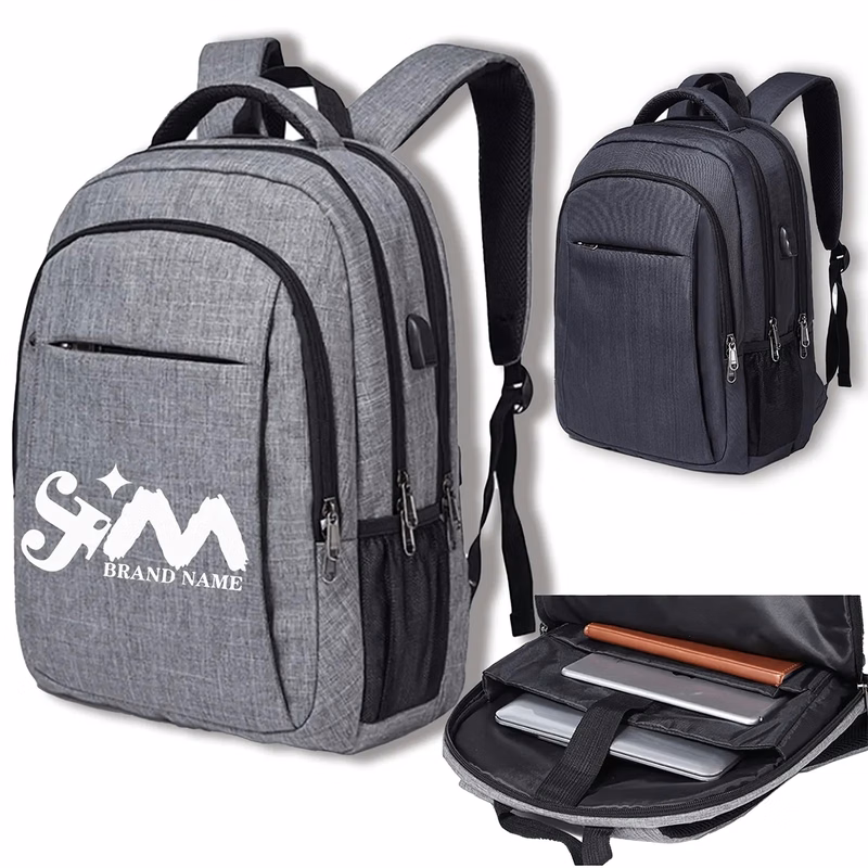 Anti Theft Simple Slim Travel Backpacks With Charging Port