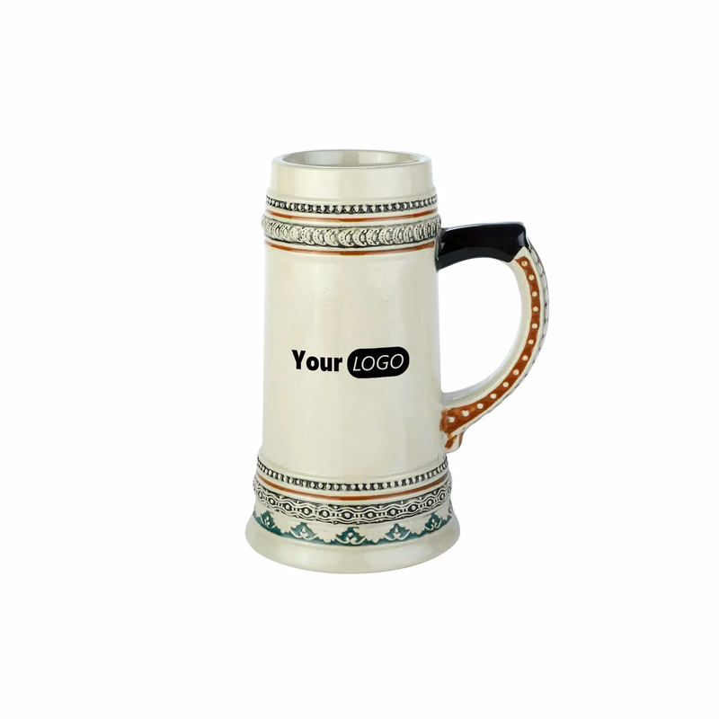 15 oz Vintage German Ceramic Beer Mug