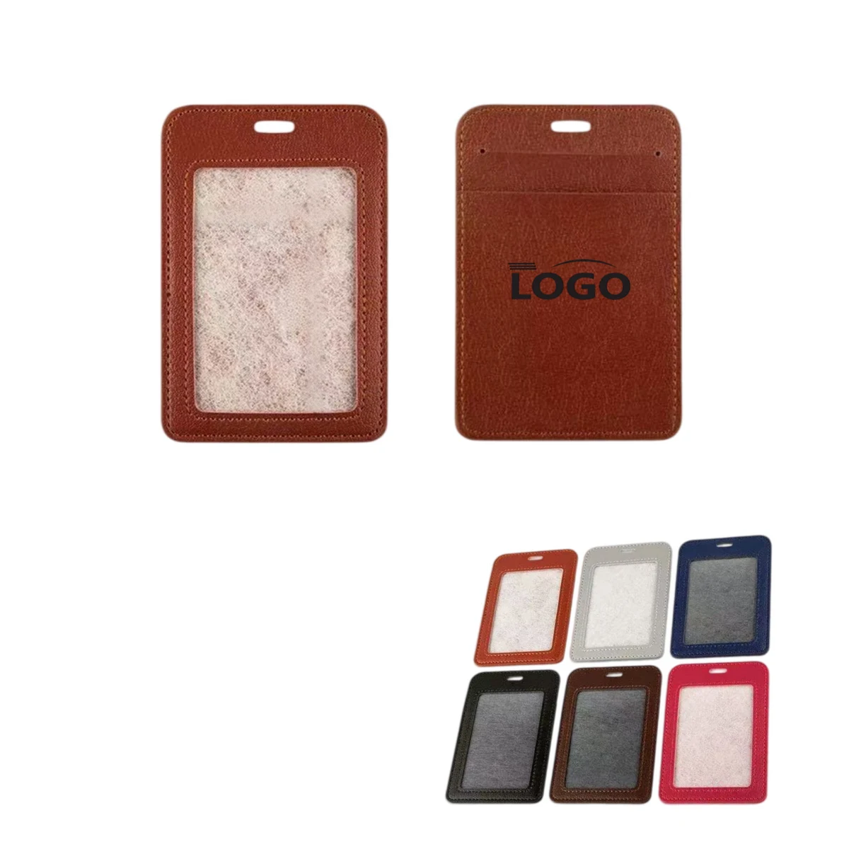 Vertical PU Name Badge Holder 1