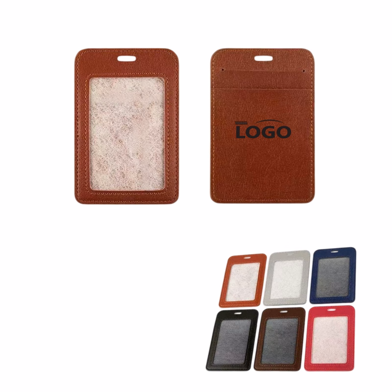 Vertical PU Name Badge Holder