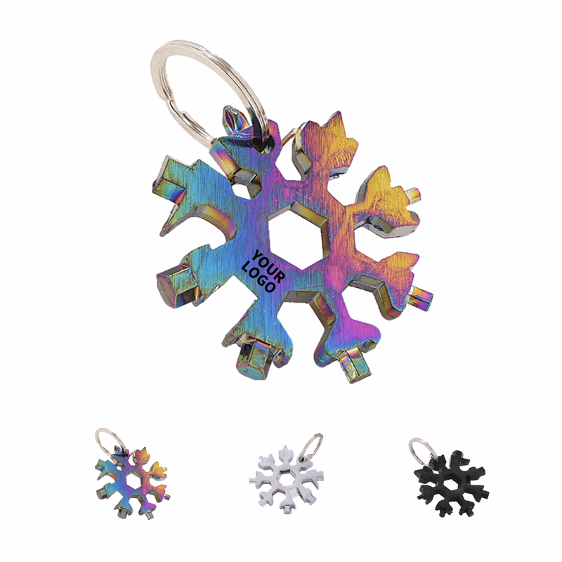 Zinc Alloy Snowflake Multi Tool 2.6" Length x 2.6" Width x 0.3" Height