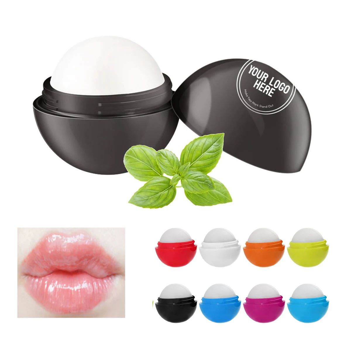 Round Vanilla flavor Lip Balm Ball 1