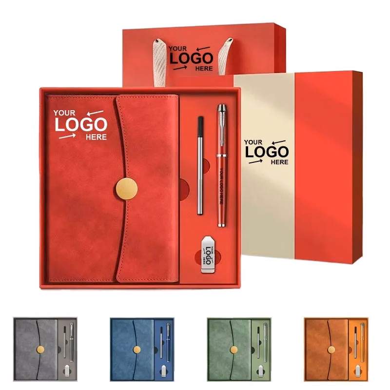 Leather Notebook Pen Set For Business Gifts