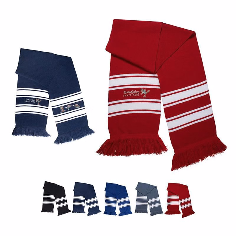 Stripe Knit Scarf