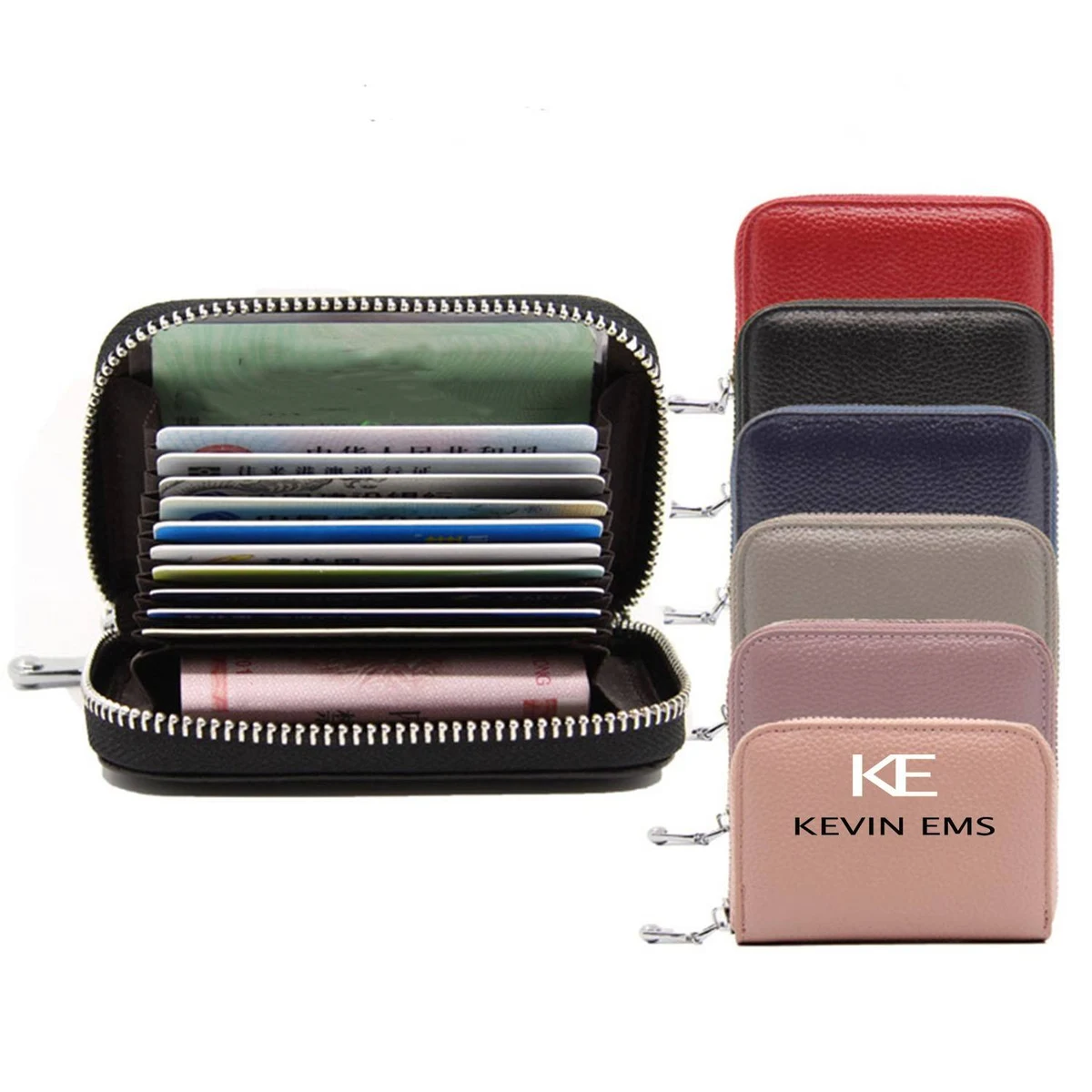 RFID Anti-theft Top Grain Leather Card Bag 1