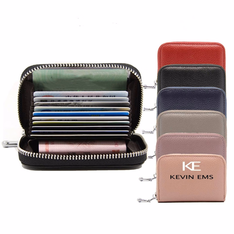 RFID Anti-theft Top Grain Leather Card Bag