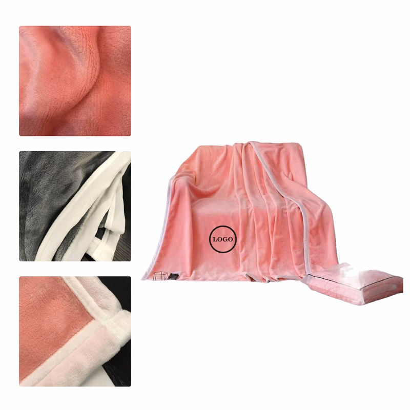 MOQ 50 Embroidered Flannel Blanket