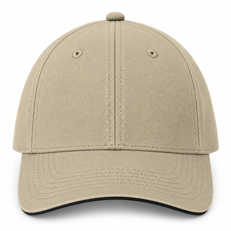 Port Authority Sandwich Bill Cap With Striped Closure. 1