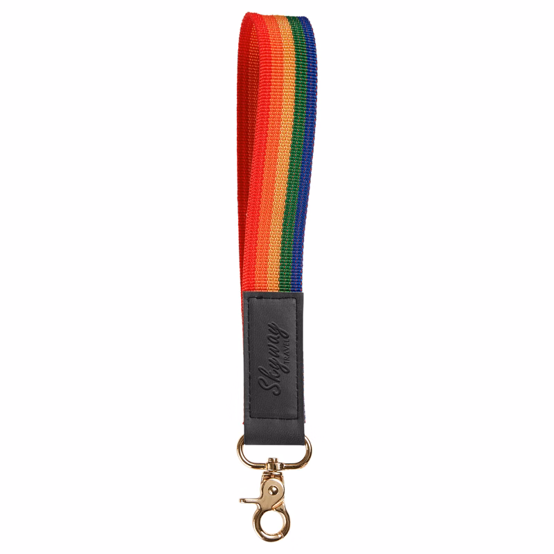 Rainbow Pride Wrist Strap Keychain