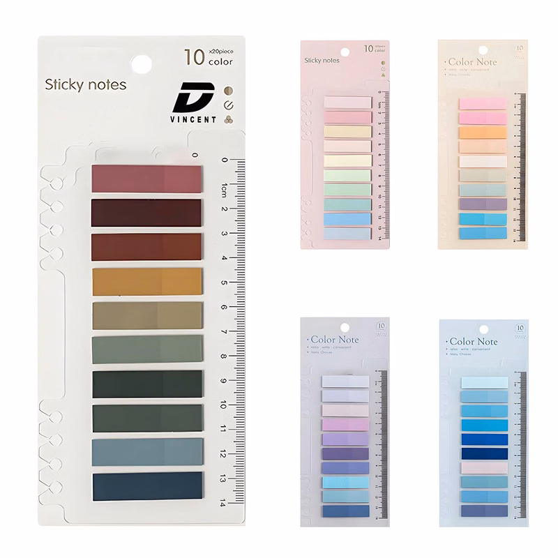 Waterproof Index Tabs Sticky Notes with Ruler