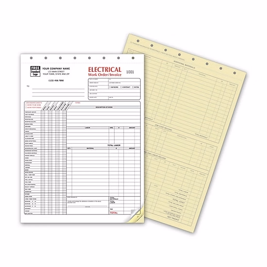 Electrical Work Orders, Invoices