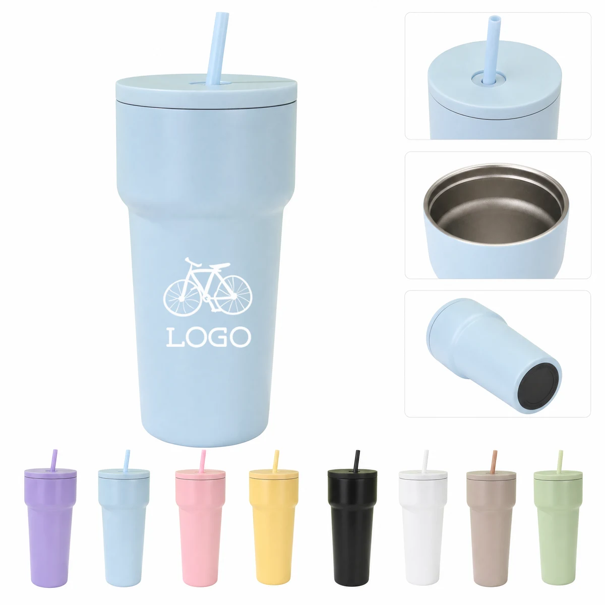 304 Stainless Steel Tumbler with Straw 1