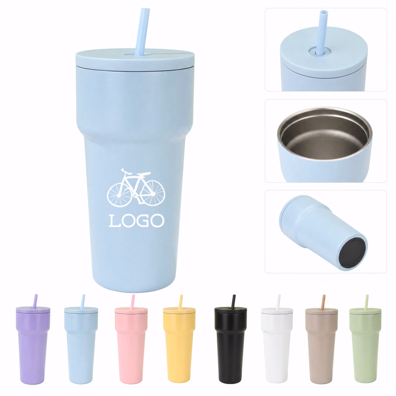 304 Stainless Steel Tumbler with Straw