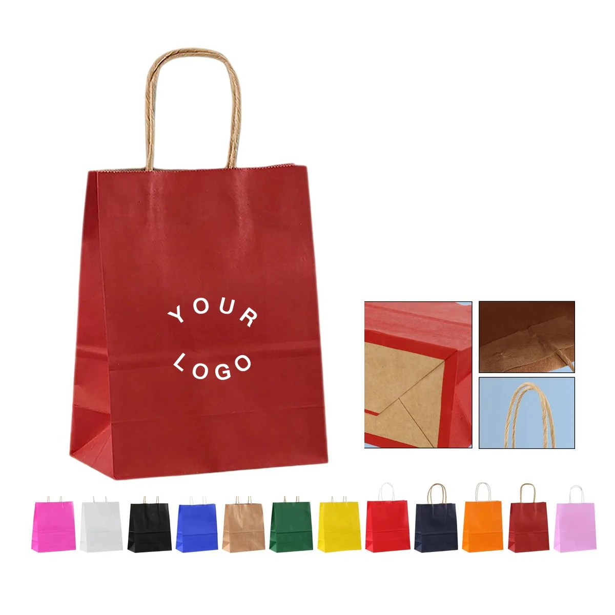Kraft Paper Tote Bag for Carrying Two Cups 1